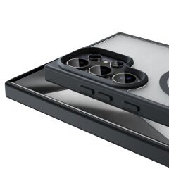 Samsung Galaxy S25 Ultra Kılıf Kablosuz Şarj Özellikli Mat Arka Yüzey Sio Kapak