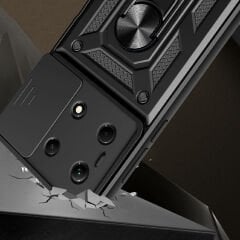 İnfinix Note 30 4G Kılıf Magnetik Standlı Kamera Korumalı Sürgülü Vega Kapak