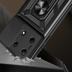 İnfinix Note 30 4G Kılıf Magnetik Standlı Kamera Korumalı Sürgülü Vega Kapak