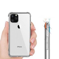 iPhone 12 Kılıf Nitro Anti Shock Darbe Emici Köşe Korumalı Şeffaf Silikon Kapak