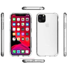 iPhone 12 Kılıf Nitro Anti Shock Darbe Emici Köşe Korumalı Şeffaf Silikon Kapak