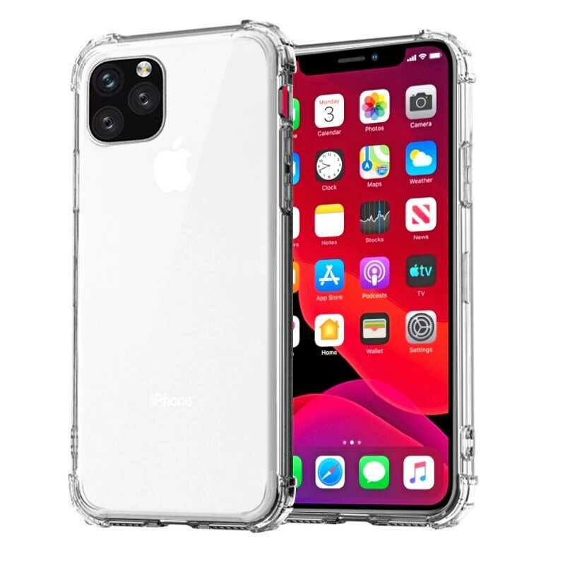 iPhone 12 Kılıf Nitro Anti Shock Darbe Emici Köşe Korumalı Şeffaf Silikon Kapak
