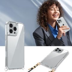 iPhone 16 Pro Max Kılıf Airbagli Takılabilir Askı Aparatlı Snap Silikon Kapak Kılıf