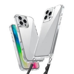 iPhone 16 Pro Max Kılıf Airbagli Takılabilir Askı Aparatlı Snap Silikon Kapak Kılıf