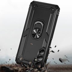 Samsung Galaxy A05S Kılıf Vega Tank Sert Yüzüklü Standlı Zırh Koruma Kapak