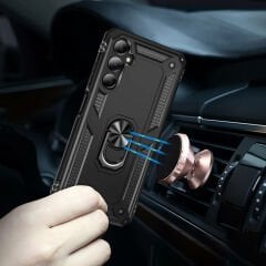 Samsung Galaxy A05S Kılıf Vega Tank Sert Yüzüklü Standlı Zırh Koruma Kapak