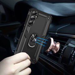 Samsung Galaxy A05S Kılıf Vega Tank Sert Yüzüklü Standlı Zırh Koruma Kapak