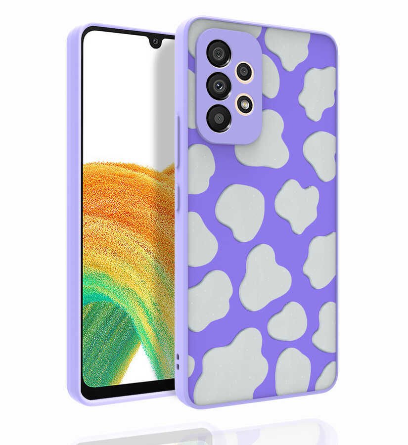 Samsung Galaxy A53 5G Desenli Kamera Korumalı Parlak Nora Kapak kılıf