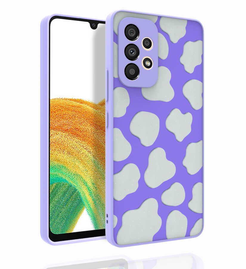 Samsung Galaxy A53 5G Desenli Kamera Korumalı Parlak Nora Kapak kılıf