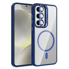 Samsung Galaxy S24 FE Kılıf Standlı ve Kamera Lens Hediyeli Kablosuz Şarj Özellikli Etro Kapak