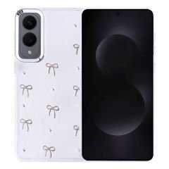 Samsung Galaxy S25 Edge Kılıf Airbag Tasarımlı Simli Şeffaf Kutup Kapak