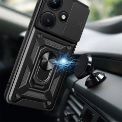İnfinix Hot 30i Kılıf Magnetik Standlı Kamera Korumalı Sürgülü Vega Kapak