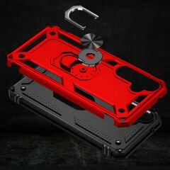 Samsung Galaxy S23 Fe Kılıf Vega Tank Sert Yüzüklü Standlı Zırh Koruma Kapak