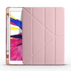 iPad Pro 10.5 (7.Nesil) Kılıf Tri Folding Kalem Bölmeli Standlı Kılıf
