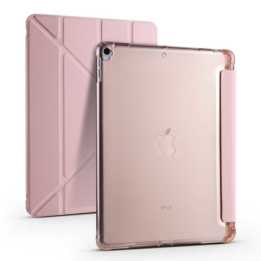 iPad Pro 10.5 (7.Nesil) Kılıf Tri Folding Kalem Bölmeli Standlı Kılıf