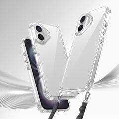 iPhone 16 Kılıf Airbagli Takılabilir Askı Aparatlı Snap Silikon Kapak Kılıf