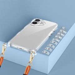 iPhone 16 Kılıf Airbagli Takılabilir Askı Aparatlı Snap Silikon Kapak Kılıf