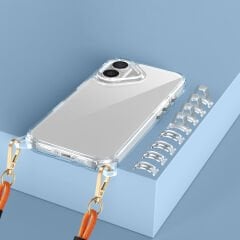 iPhone 16 Kılıf Airbagli Takılabilir Askı Aparatlı Snap Silikon Kapak Kılıf