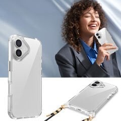 iPhone 16 Kılıf Airbagli Takılabilir Askı Aparatlı Snap Silikon Kapak Kılıf