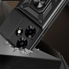 İnfinix Hot 30 Kılıf Magnetik Standlı Kamera Korumalı Sürgülü Vega Kapak