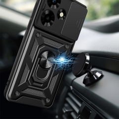 İnfinix Hot 30 Kılıf Magnetik Standlı Kamera Korumalı Sürgülü Vega Kapak
