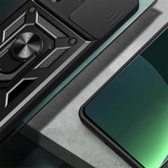 İnfinix Hot 30 Kılıf Magnetik Standlı Kamera Korumalı Sürgülü Vega Kapak
