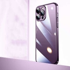 iPhone 14 Pro Kılıf Sert PC Renkli Çerçeveli Riksos Kapak