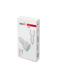 CC-02 Hızlı Şarj Özellikli LED Işıklı QC 3.0 USB-A ve Type-C PD Araç Şarj Başlığı PD 20W