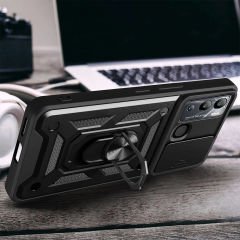 İnfinix Hot 12i Kılıf Magnetik Standlı Kamera Korumalı Sürgülü Vega Kapak