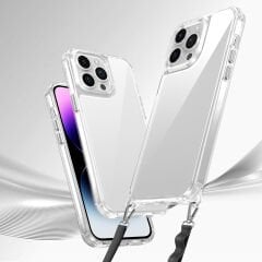 iPhone 14 Pro Max Kılıf Airbagli Takılabilir Askı Aparatlı Snap Silikon Kapak Kılıf