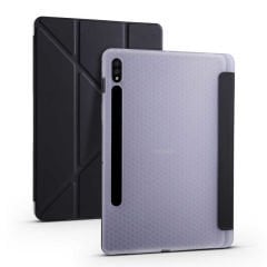 Samsung Galaxy Tab S7 Plus T970 Kılıf Tri Folding Kalem Bölmeli Standlı Kılıf