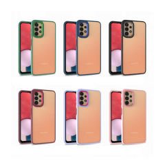 Samsung Galaxy A13 4G Kılıf Kamera Çıkıntılı Arkası Şeffaf Köşeleri Parlak Renkli Işlemeli Flora Kapak