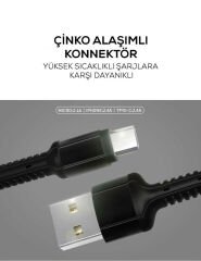 Zore LS63 100CM Hasir Type-C Usb Kablo