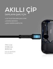 Zore LS63 100CM Hasir Type-C Usb Kablo