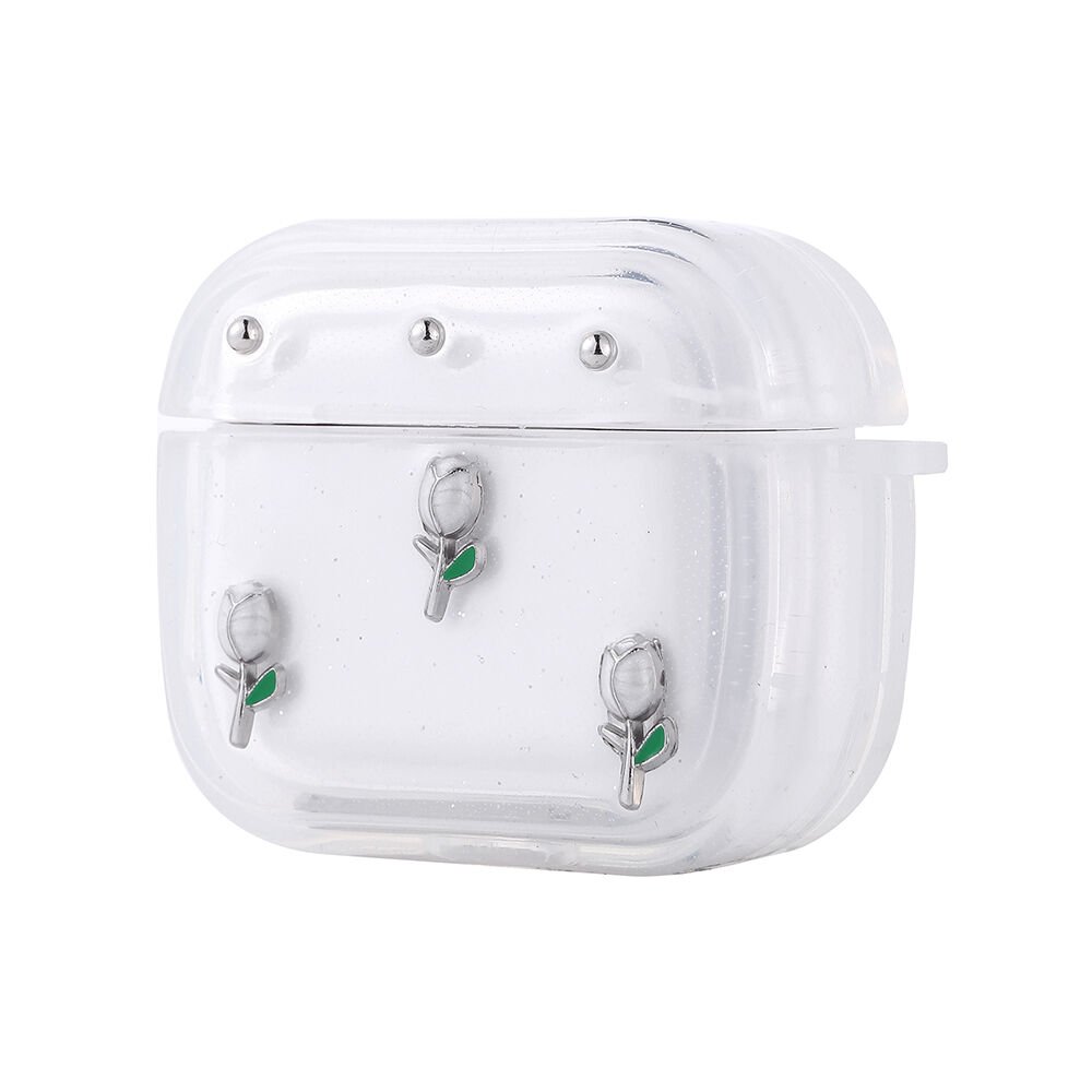 Apple Airpods 4 Airbag 44 Airbag Tasarımlı Simli Şeffaf Kutup Kılıf