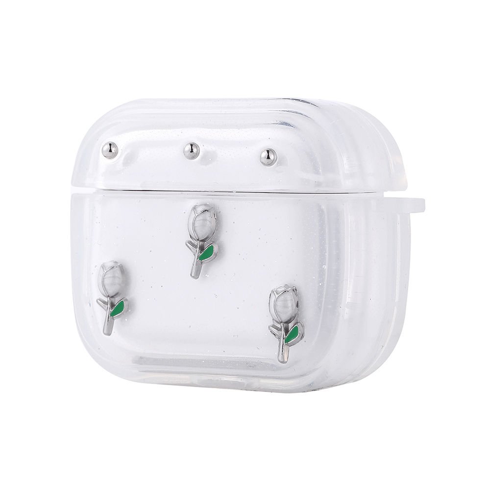 Apple Airpods 4 Airbag 44 Airbag Tasarımlı Simli Şeffaf Kutup Kılıf