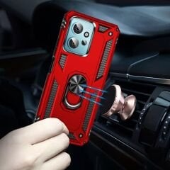 Xiaomi Redmi Note 12 4g Kılıf Vega Tank Sert Yüzüklü Standlı Zırh Koruma Kapak