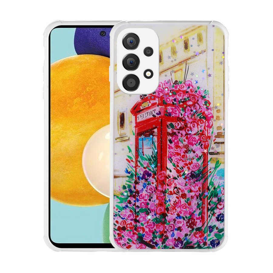 Samsung Galaxy A53 5G Simli Desenli Kamera Korumalı Parlak Popy Kapak kılıf