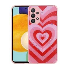 Samsung Galaxy A53 5G Simli Desenli Kamera Korumalı Parlak Popy Kapak kılıf