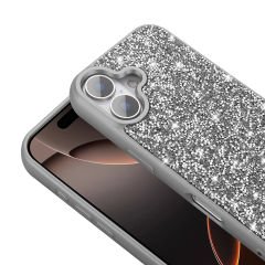 iPhone 16 Kılıf Parlak Taşlı Tasarım Pırlanta Kapak