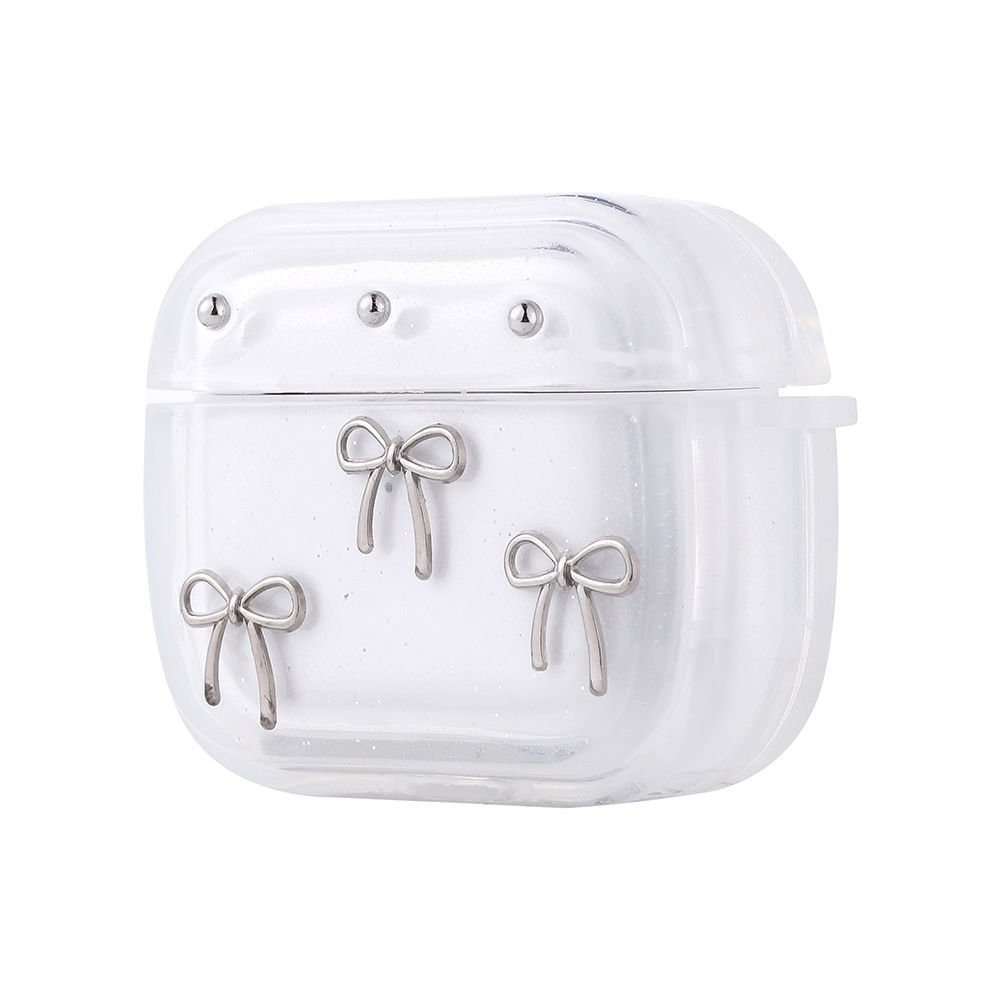 Apple Airpods 3. Nesil Airbag 44 Airbag Tasarımlı Simli Şeffaf Kutup Kılıf