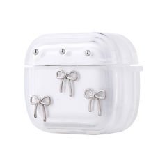 Apple Airpods 3. Nesil Airbag 44 Airbag Tasarımlı Simli Şeffaf Kutup Kılıf