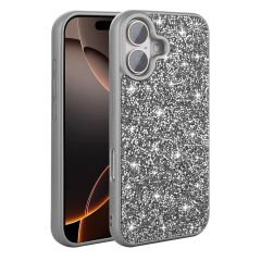 iPhone 16 Plus Kılıf Parlak Taşlı Tasarım Pırlanta Kapak
