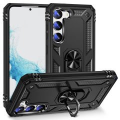 Samsung Galaxy S23 Ultra Kılıf Vega Tank Sert Yüzüklü Standlı Zırh Koruma Kapak