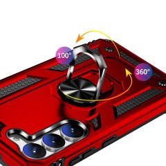 Samsung Galaxy S23 Ultra Kılıf Vega Tank Sert Yüzüklü Standlı Zırh Koruma Kapak
