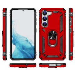 Samsung Galaxy S23 Ultra Kılıf Vega Tank Sert Yüzüklü Standlı Zırh Koruma Kapak