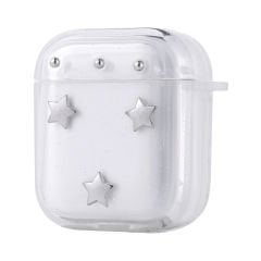 Apple Airpods Airbag 44 Airbag Tasarımlı Simli Şeffaf Kutup Kılıf