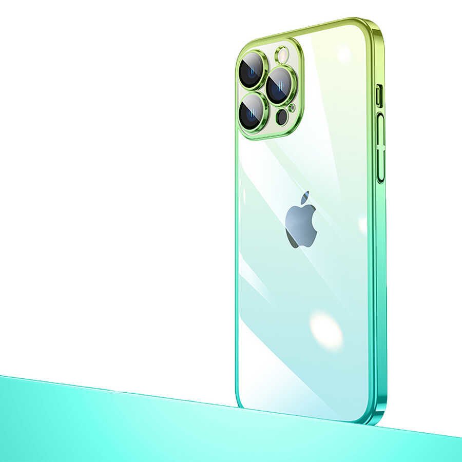 iPhone 14 Pro Max Kılıf Parlak Renk Geçişli Kamera Korumalı  Senkron Kapak