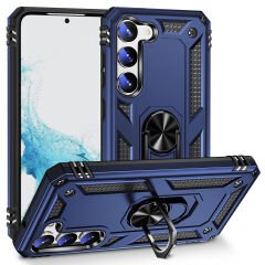 Samsung Galaxy S23 Kılıf Vega Tank Sert Yüzüklü Standlı Zırh Koruma Kapak