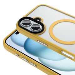 iPhone 16 Kılıf Mat Arka Yüzey Wireless Şarj Özellikli Flet Magsafe Kapak